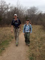 Russell and Kathey walking